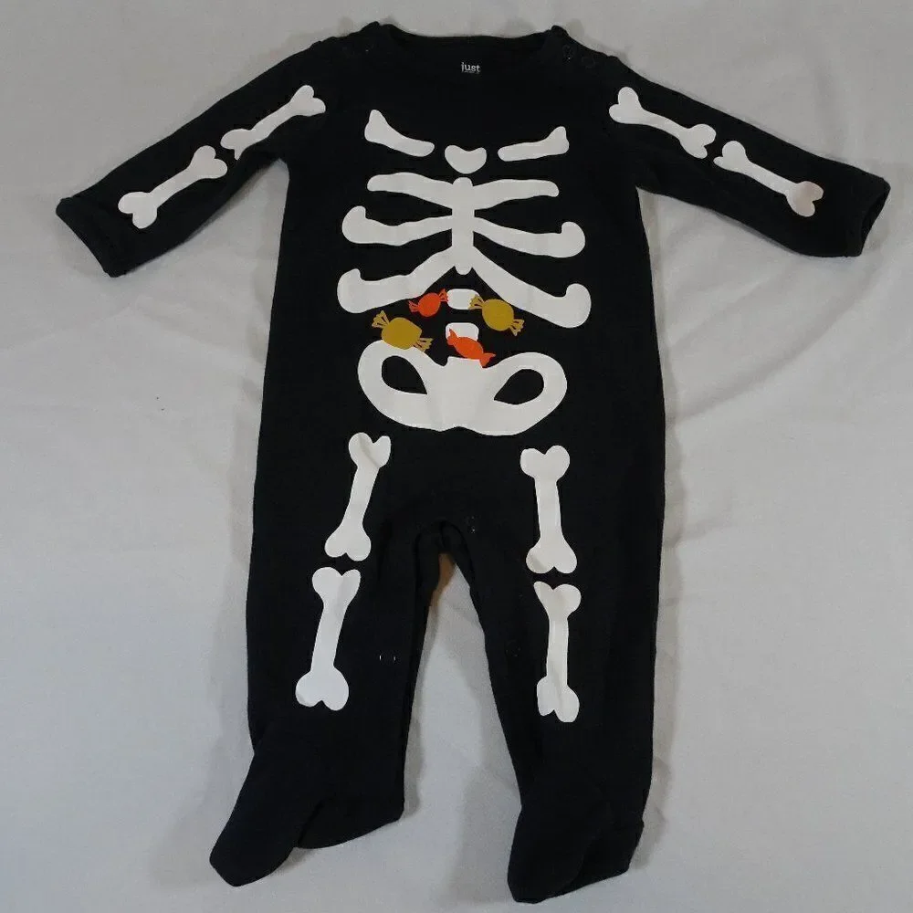 Just One You Carter's Baby Halloween Skeleton One Piece Size 3M